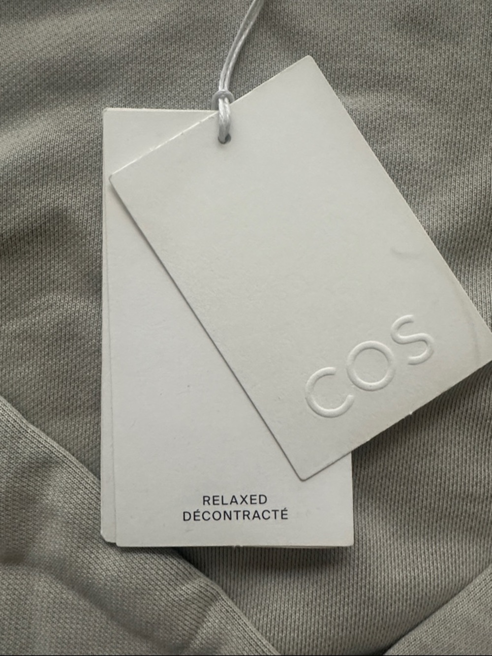 COS Relaxed Crewneck Sweatshirt in Sage - Picture 4 of 5